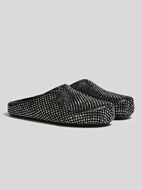 Marni Men's Fussbett Sabot Mules With Rhinestones Black Size 41 (MSRP $1,170)
